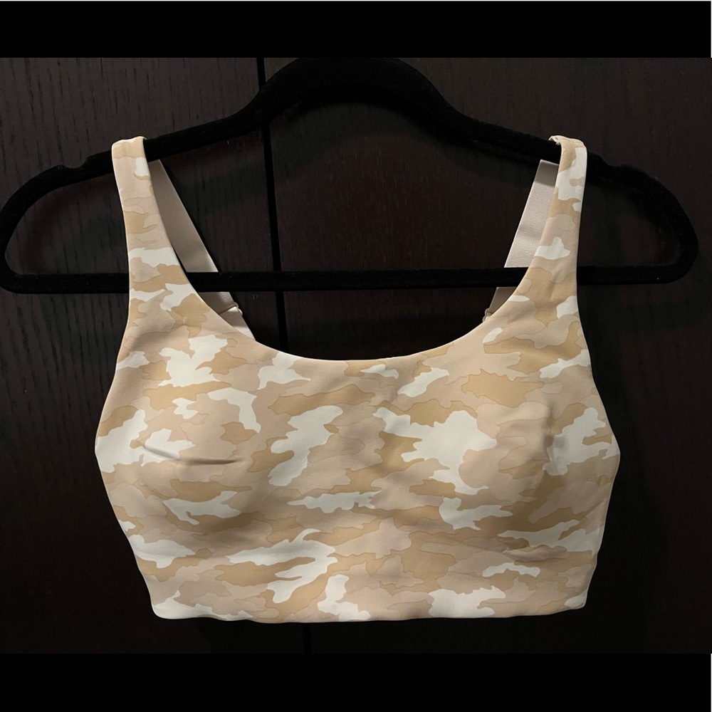 NWT Lululemon In Alignment Bra C/D cup Size 8 - camo